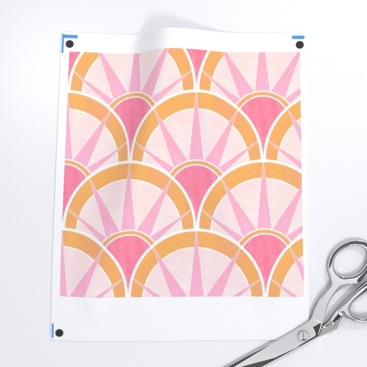 Vintage Art Deco Feminine Pastels Inspired Retro Pattern Twenties 1920S Prohibition Pink And Orange Custom Pre-pasted Wallpaper by Spoonflower Pre-Pasted Wallpaper 2FT Wide